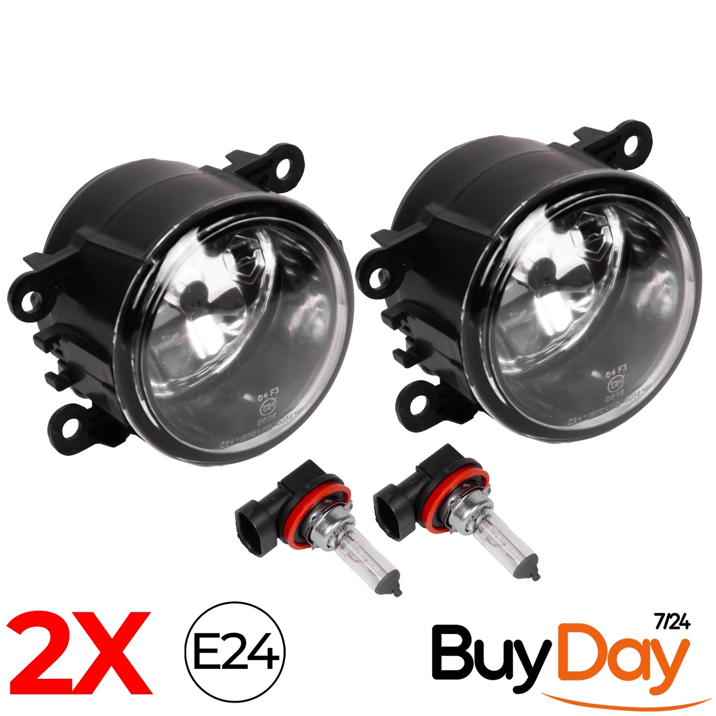 clickmax 2 Pieces Front Fog Lamp Light Right + Left Compatible With Transit MK7 1209177 (2006+Onwards)
