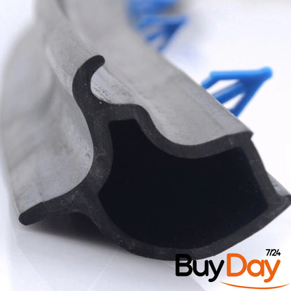 2 Piece Set Front Wheel Arch Seal Rubber Kit (Left & Right Pair) with Clips, Body to Arch Liner Gasket, Compatible with Transporter, Multivan, Caravelle T5 (03-15) & T6 (15-On), 7H0837565A