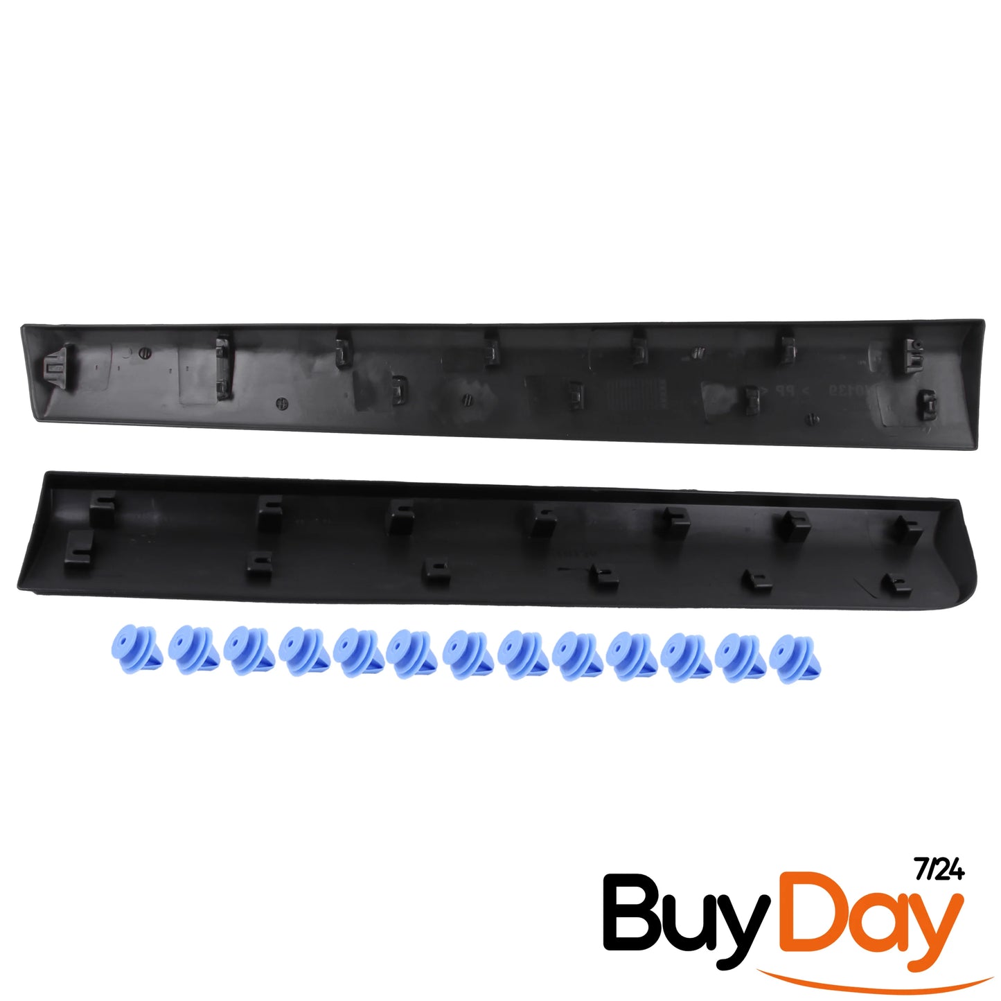 Right Side Body Moulding Trim Set with 14 Clips, O/S Driver Side, Exterior Door Rubbing Strips, Dent Protector, Compatible with Dokker Van Models 2012-Onwards, 808761665R