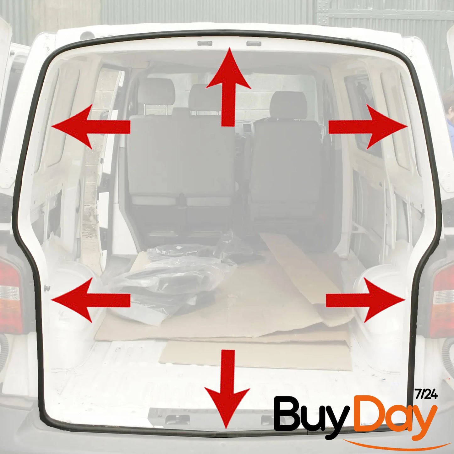 Full 4 Pieces Door Seal Kit Compatible with Transporter T5 T6 T6.1 - Tailgate Models