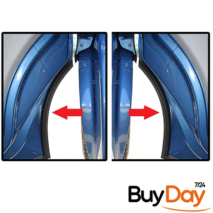 2 Piece Set Front Wheel Arch Seal Rubber Kit (Left & Right Pair) with Clips, Body to Arch Liner Gasket, Compatible with Transporter, Multivan, Caravelle T5 (03-15) & T6 (15-On), 7H0837565A