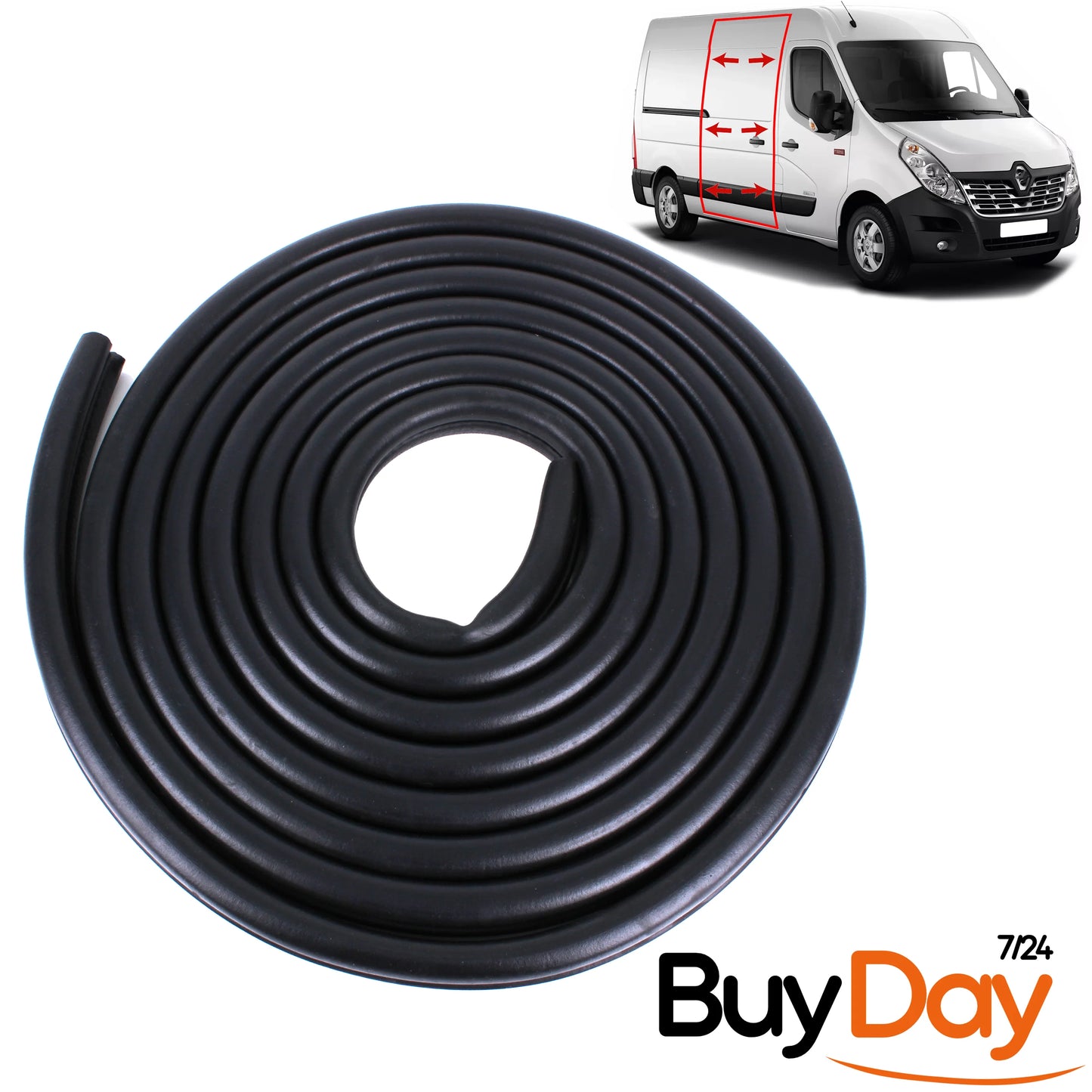 Sliding Side Door Body Rubber Seal, Body Mounted Weatherstrip, Stops Leaks & Wind Noise, for Campervan Conversion, Fits Master, Movano B & NV400 (X62) Models 2010-2020, 8200677001