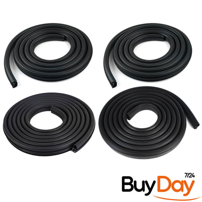 Full 4 Pieces Door Seal Kit Compatible with Transporter T5 T6 T6.1 - Tailgate Models