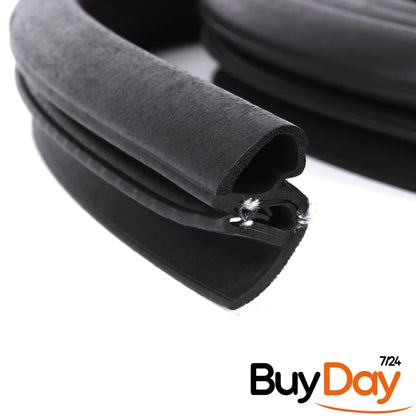 2 Piece Set Front Door Body Rubber Seal (Left & Right Pair), Body Mounted Weatherstrip, Stops Leaks & Wind Noise, Compatible with 3 Series (E46) Saloon & Touring Models 1998-2006, 51727116403