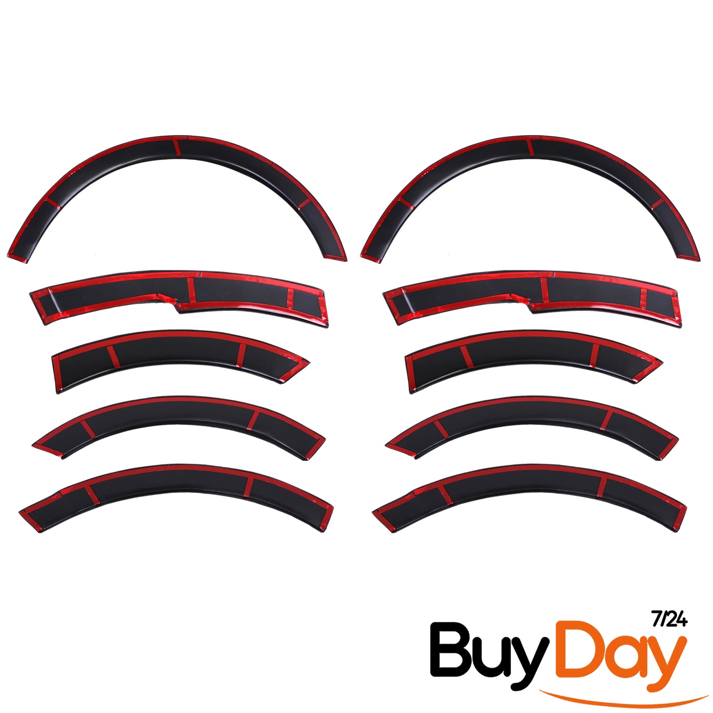 Wheel Arch Trims Set, ABS Plastic Wing Flare Protectors, Compatible with Transit & Tourneo Custom (Facelift) 2018-2023, Van Styling, Camper Conversion Accessories