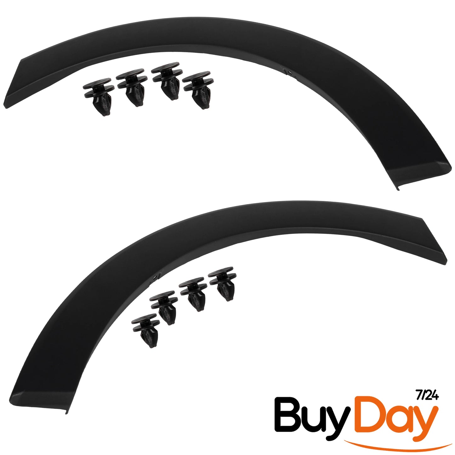 Front Wheel Arch Moulding Trim Set (Left & Right Pair) with 8 Clips, Offside & Nearside Fender Covers, Compatible with MK8 Van Models 2014-Onwards, 1826432, 1854487