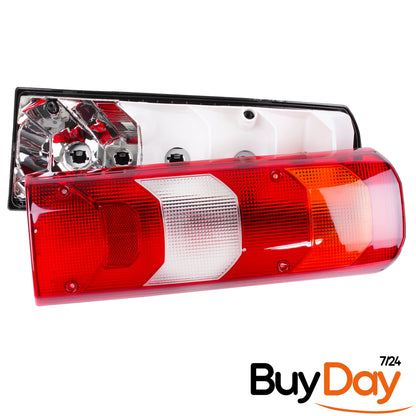 clickmax Rear Right Tail Light Lamp Cluster, O/S Driver Side, Red Lens, Compatible with Actros, Arocs, Atego & Antos Truck Lorry HGV Models (2011-Onwards), 0035440803, A0035441603