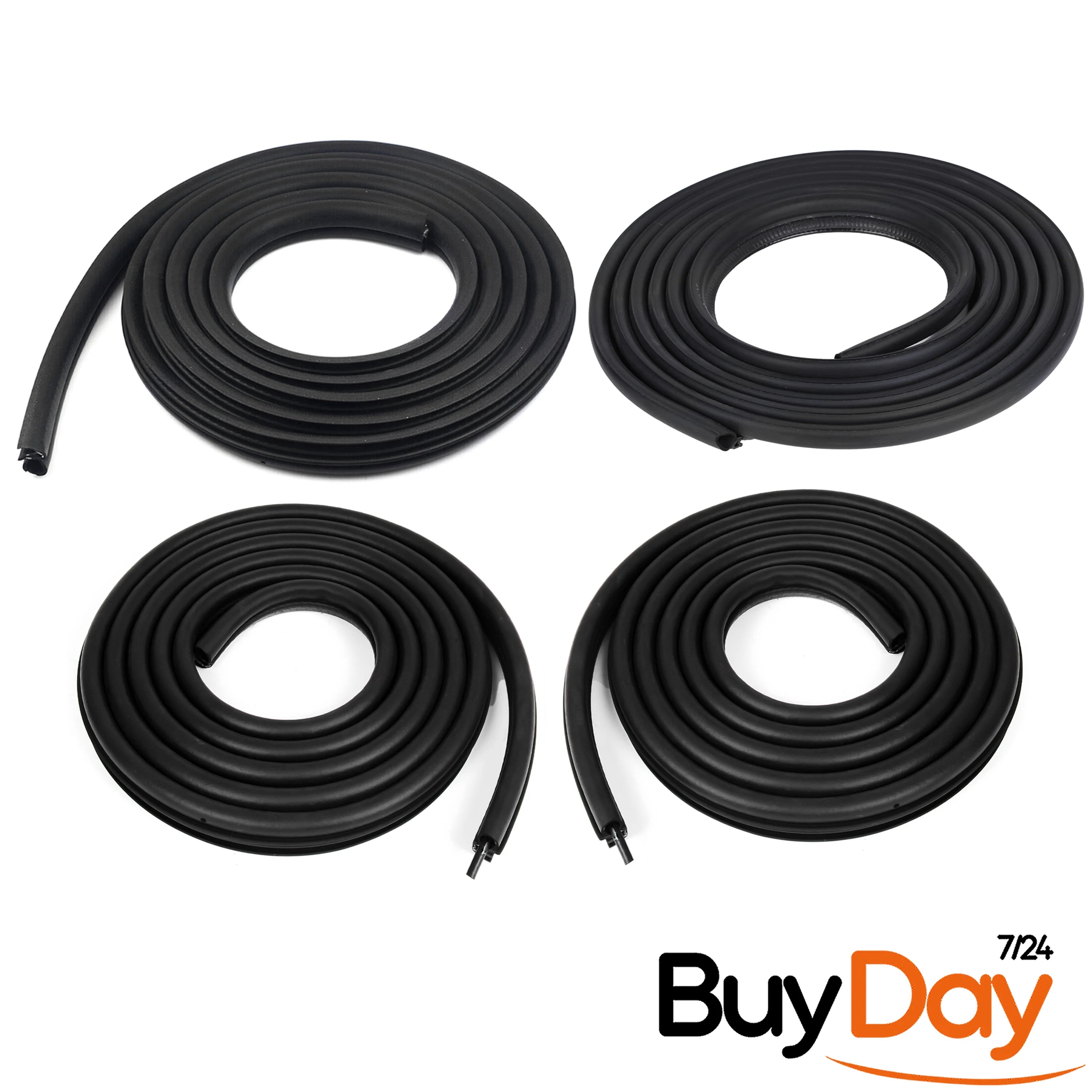 4 Pieces Door Seal Kit Compatible with Trafic Vivaro Primastar Barn Door Models (2001-2014)