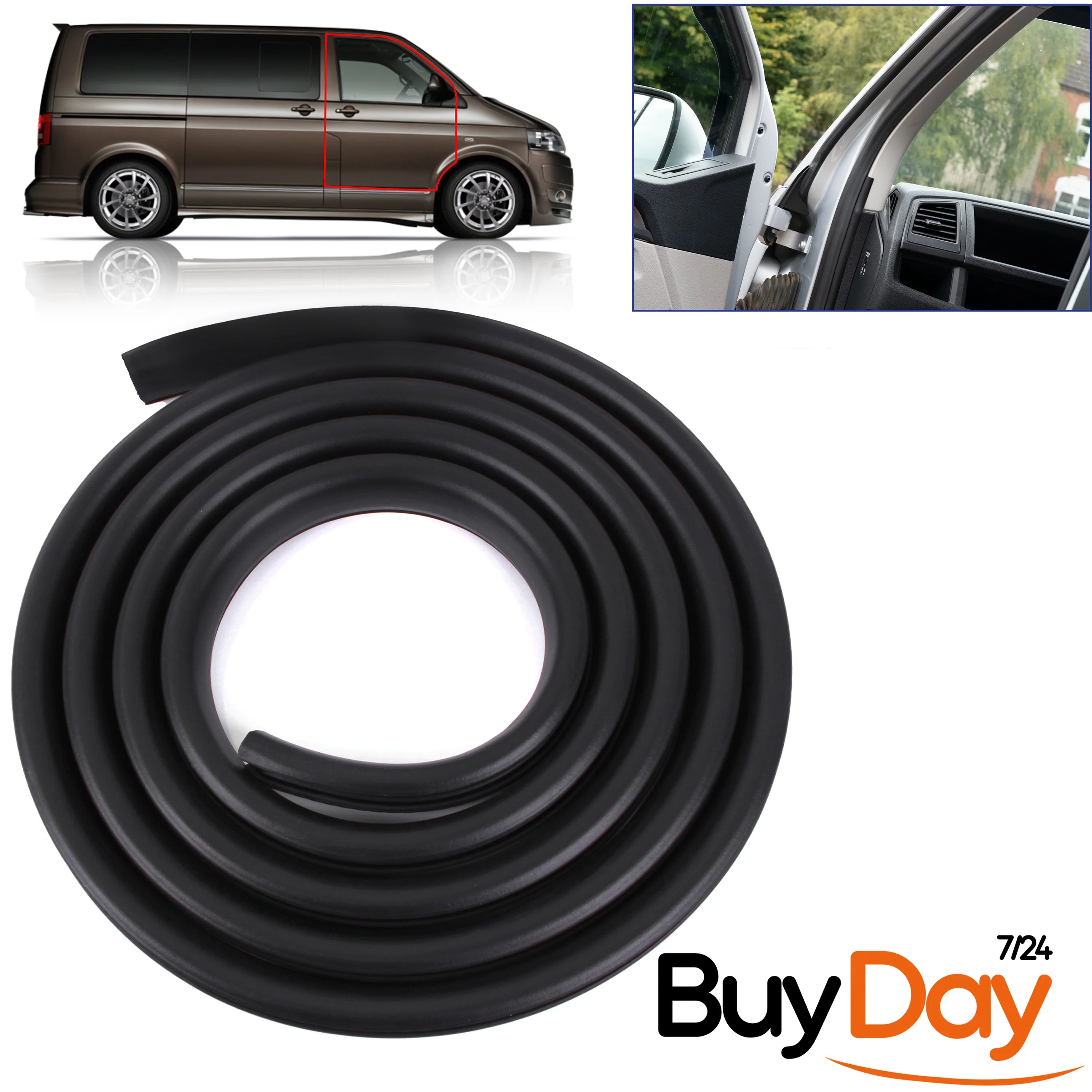 Door Rubber Weatherstrip Compatible with Transporter T5 T6 Caravelle California (2003-2024)