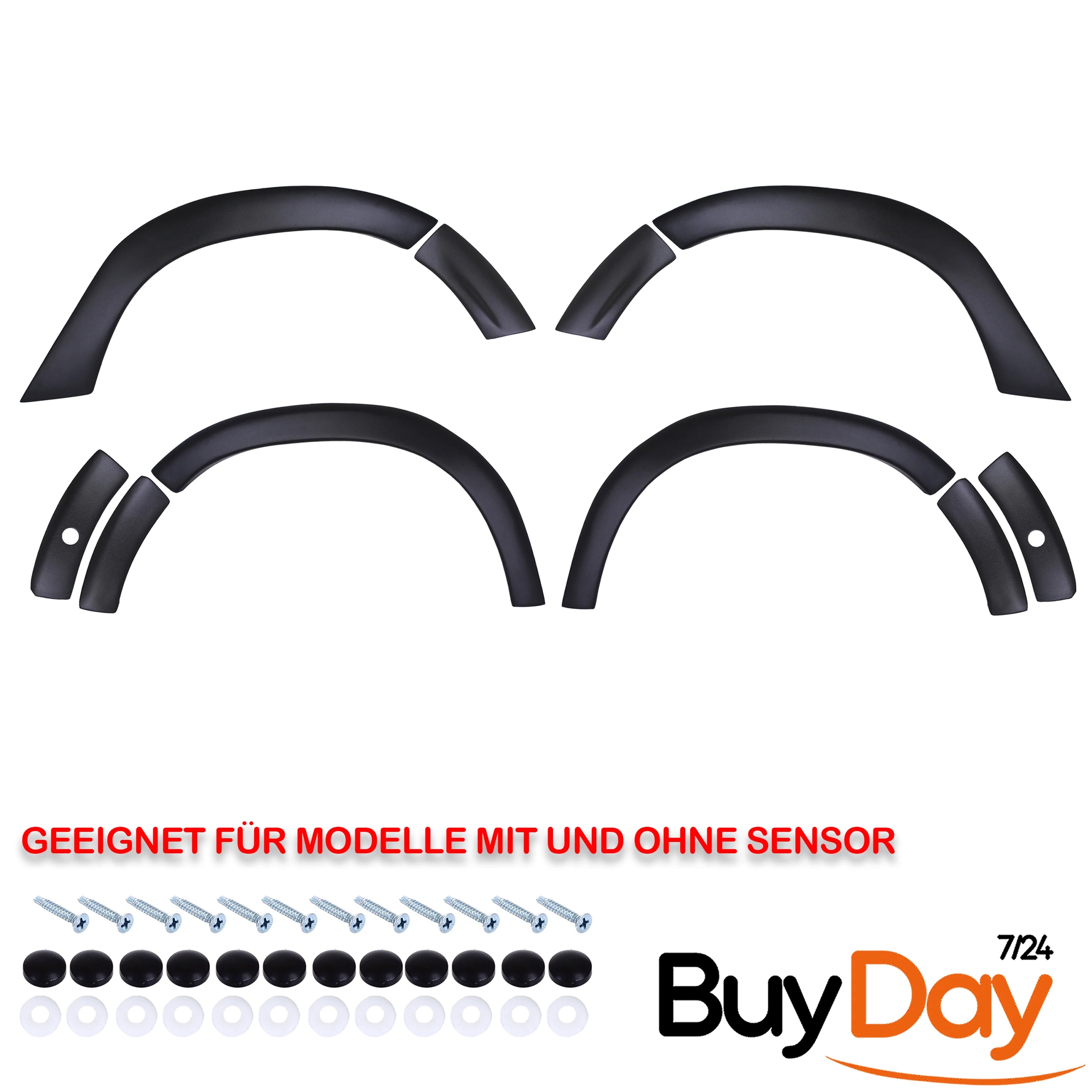 Wheel Arch Trims Set, ABS Fender Flares, Mudguard Widening Protection Kit, Off-Road Look, Car Accessories, Compatible with Duster Models 2018-2024