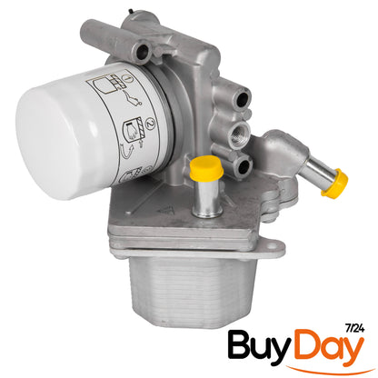 Oil Cooler & Filter Housing Assembly, Modified Upgraded Design, Engine Oil Cooler, Fits 2.2L TDCi HDi FWD & 2.3L D Engines (06-On), 1829179, BK2Q6B624CE