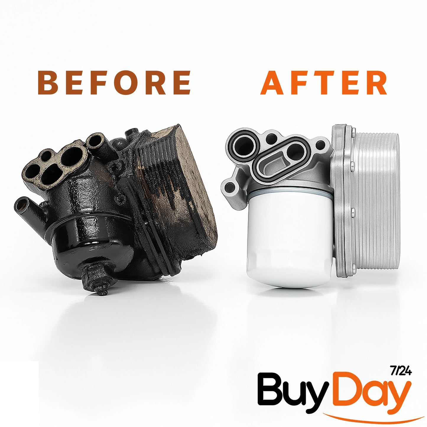 Oil Cooler & Filter Housing Assembly, Modified Upgraded Design, Engine Oil Cooler, Fits 2.2L TDCi HDi FWD & 2.3L D Engines (06-On), 1829179, BK2Q6B624CE