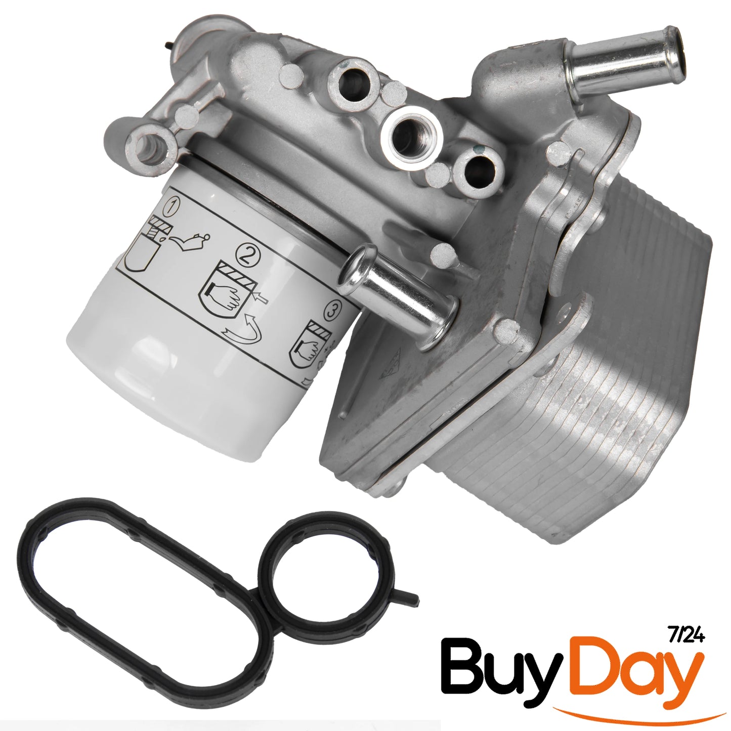 Oil Cooler & Filter Housing Assembly, Modified Upgraded Design, Engine Oil Cooler, Fits 2.2L TDCi HDi FWD & 2.3L D Engines (06-On), 1829179, BK2Q6B624CE