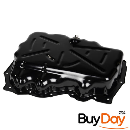 Engine Oil Sump Pan with Drain Plug, Lower Oil Reservoir, Compatible with 2.0L EcoBlue Diesel Engines, Fits Transit & Custom Models 2016-Onwards, GK2Q-6675-AA, 2011593