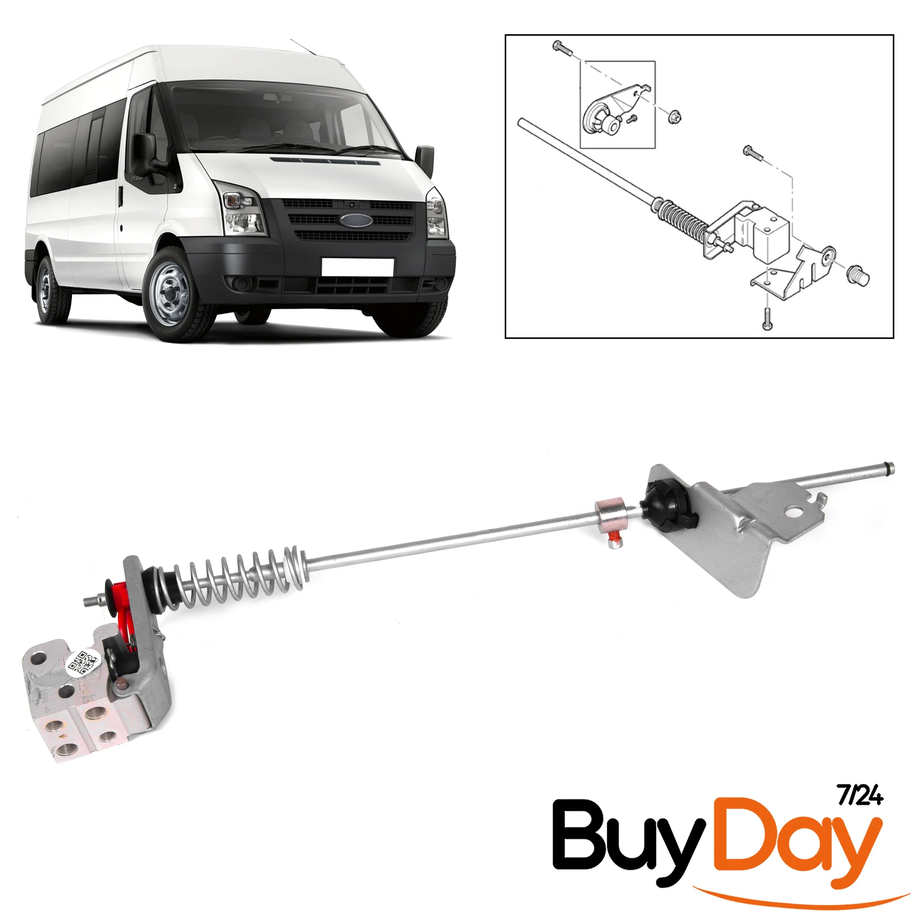 Load Sensing Valve, Rear Brake Pressure Regulator, Brake Compensator Laden Valve, Compatible with Transit MK6 MK7 (Box, Bus, Tourneo) Models 2000-2014, 4583027, 3C11-2L358-CB
