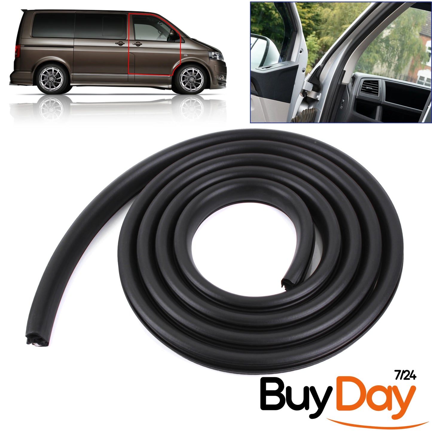 Door Rubber Weatherstrip Compatible with Transporter T5 T6 Caravelle California (2003-2024)