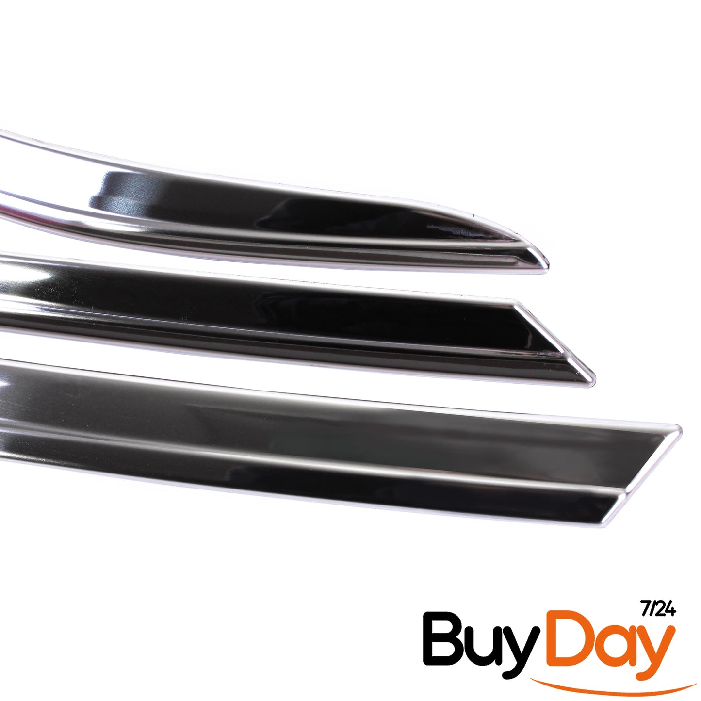 clickmax 3 Piece Set Chrome Headlight Upper Trim, Stainless Steel Eyelid Eyebrow Covers, Car Accessories, Compatible with Passat B8 (Limousine & Variant) Models 2014-Onwards