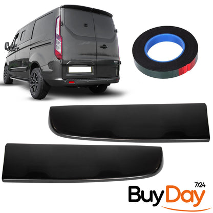 Twin Rear Roof Spoiler for Barn Door Models, Painted in Magnetic Grey, Exterior Styling Body Kit Accessory, Compatible with Transit & Tourneo Custom Vans 2012-2023