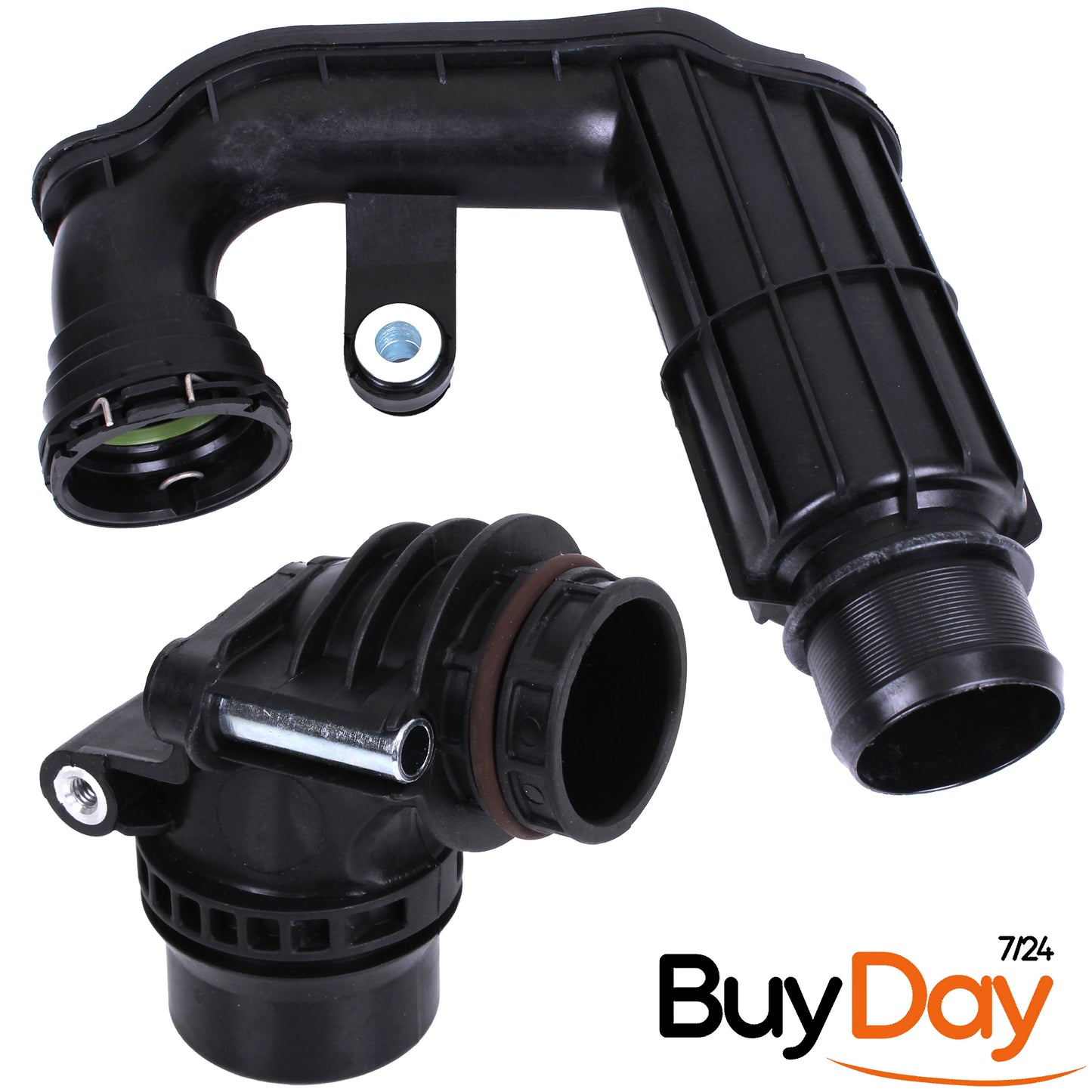 2 Piece Set Intercooler Turbo Hose Kit, Boost Pipes, Compatible with 1.6L Dci (R9M) & 1.6L (OM626) Engines, Fits C-Class W205, Megane IV, Kadjar, 144601294R, 144603933R