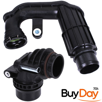 2 Piece Set Intercooler Turbo Hose Kit, Boost Pipes, Compatible with 1.6L Dci (R9M) & 1.6L (OM626) Engines, Fits C-Class W205, Megane IV, Kadjar, 144601294R, 144603933R