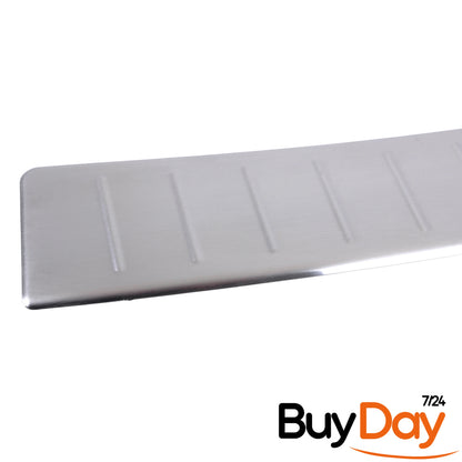 clickmax Rear Bumper Protector Sill Cover, Brushed Matt Stainless Steel Scuff Guard, Car Accessories for Passat B8 Variant & Alltrack (Estate) Models 2014-Onwards