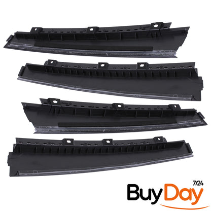 4 Piece Set B-Pillar Trim Cover Panels (Front & Rear, Left & Right), Exterior Door Pillar Blackout Glossy Finish, Fits 5-Door Golf MK6 Models 2009-2013, 5K4837902A