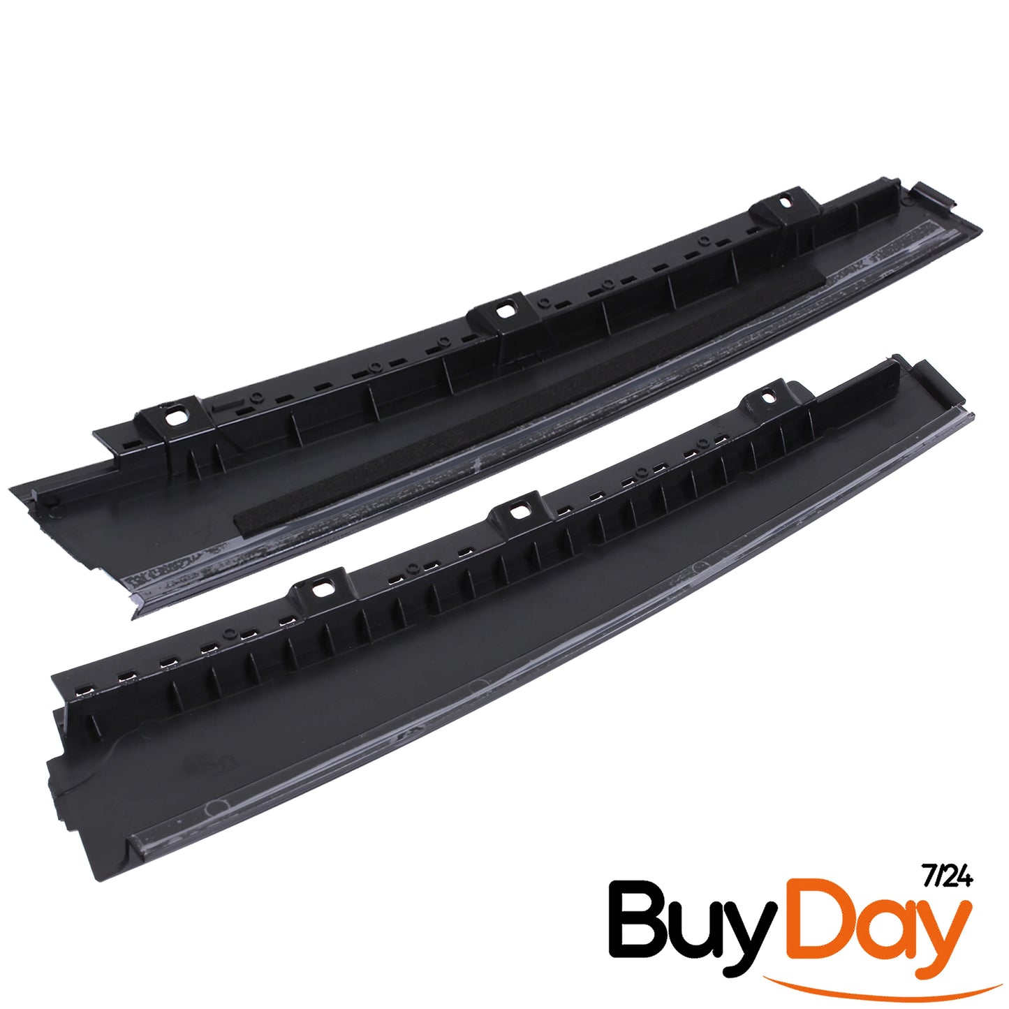 2 Piece Right Side B-Pillar Trim Cover Panel Set (Front & Rear), O/S Driver Side, Exterior Door Pillar Glossy Trim, Fits 5-Door Golf MK6 Models 2009-2013, 5K4837902A