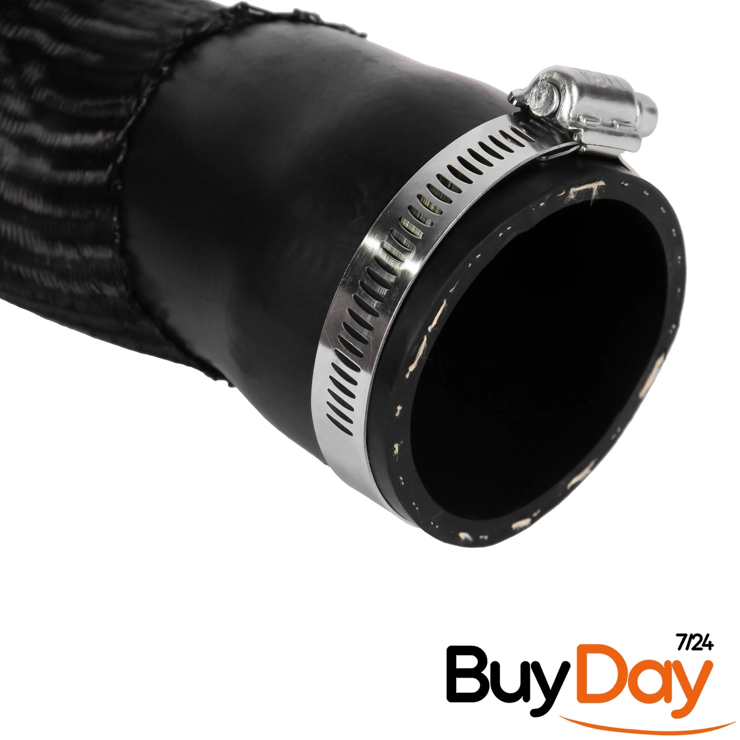 Intercooler Turbo Hose Pipe with 2 Clamps & Braided Cover, Heat Resistant Boost Pipe, Compatible with S60 S80 V60 V70 XC60 XC70 2.0L 2.4L Diesel, 31338090, 30741795