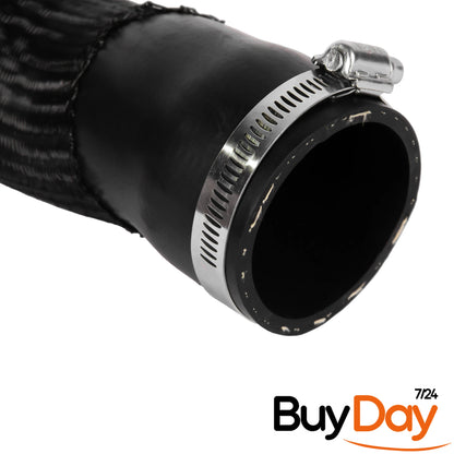 Intercooler Turbo Hose Pipe with 2 Clamps & Braided Cover, Heat Resistant Boost Pipe, Compatible with S60 S80 V60 V70 XC60 XC70 2.0L 2.4L Diesel, 31338090, 30741795