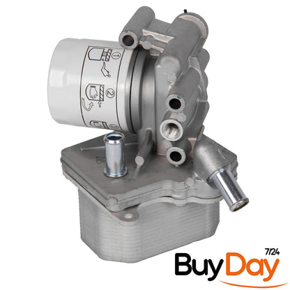 Oil Cooler & Filter Housing Assembly, Modified Upgraded Design, Engine Oil Cooler, Fits 2.2L TDCi HDi FWD & 2.3L D Engines (06-On), 1829179, BK2Q6B624CE