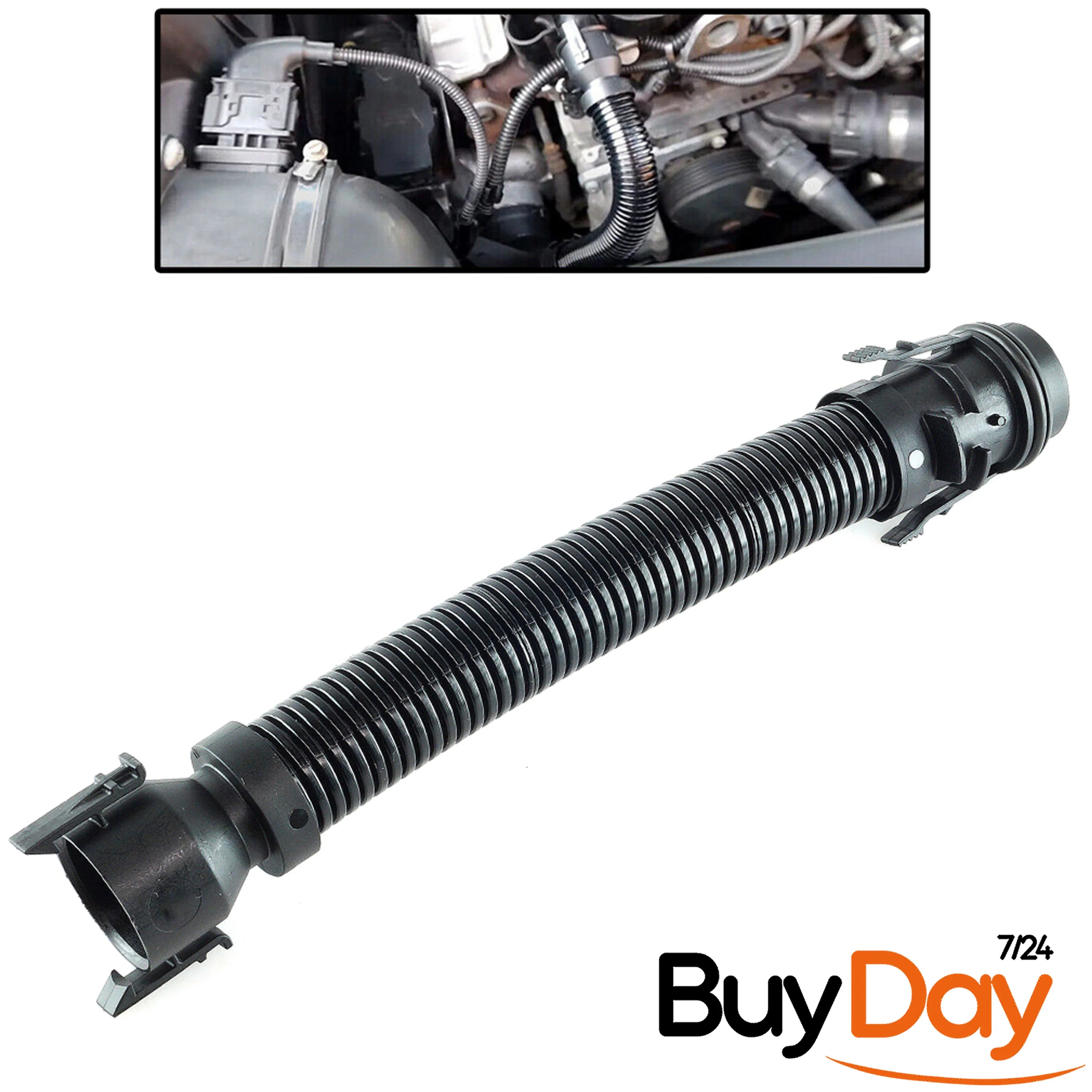 Air Intake Breather Hose Pipe with Gasket, Crankcase Ventilation Hose, Fits N47 & N57 Diesel Engines, Compatible with 1 3 4 5 6 7 Series X1 X3 X4 X5 X6, 13717803842
