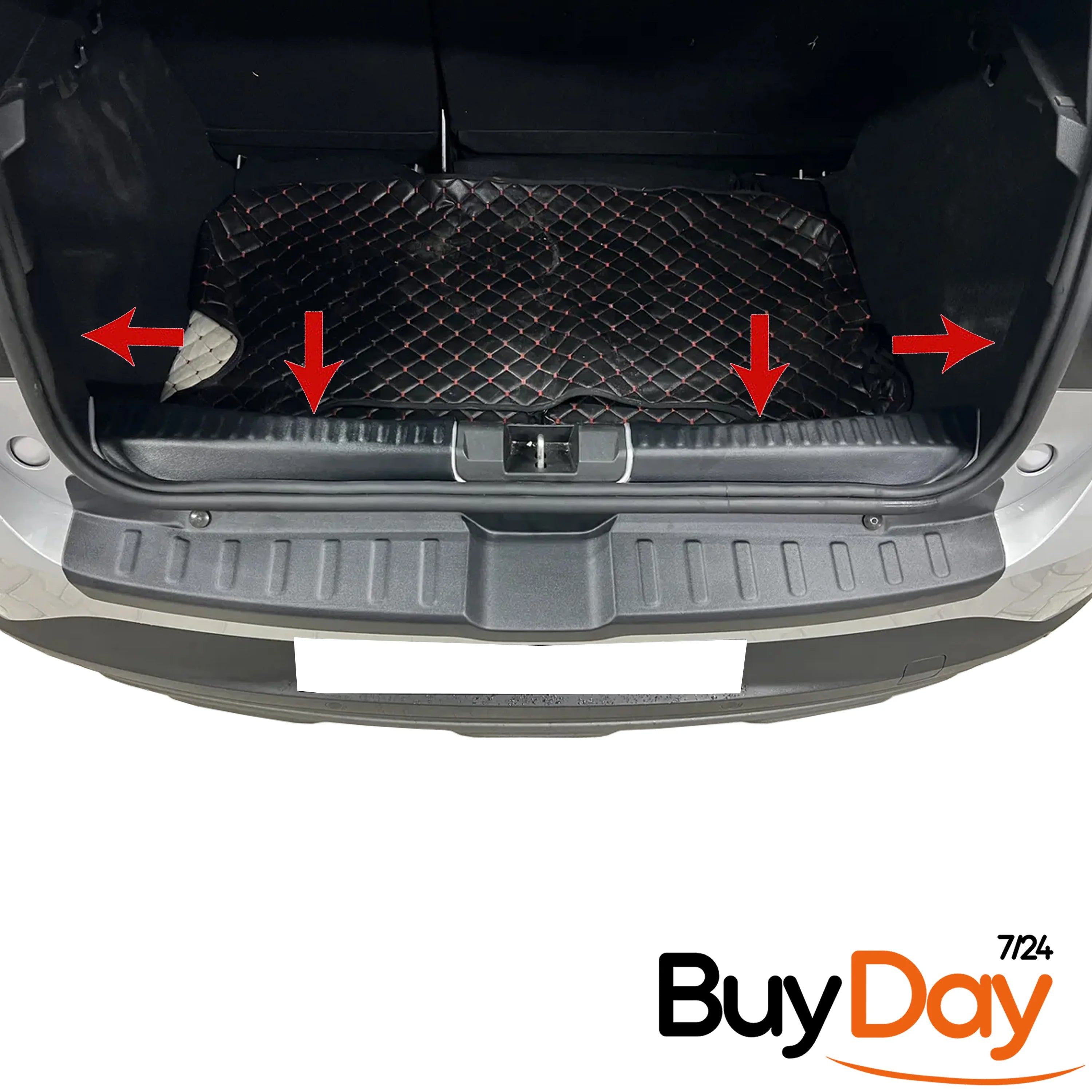 4 Piece Set Door Sill Protectors, Black ABS Entry Guard Kick Plates, Interior Scuff Plates, Car Accessories, Compatible with Sandero Models 2021-Onwards