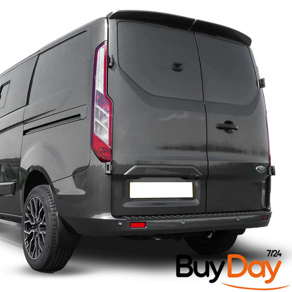 Twin Rear Roof Spoiler for Barn Door Models, Painted in Magnetic Grey, Exterior Styling Body Kit Accessory, Compatible with Transit & Tourneo Custom Vans 2012-2023