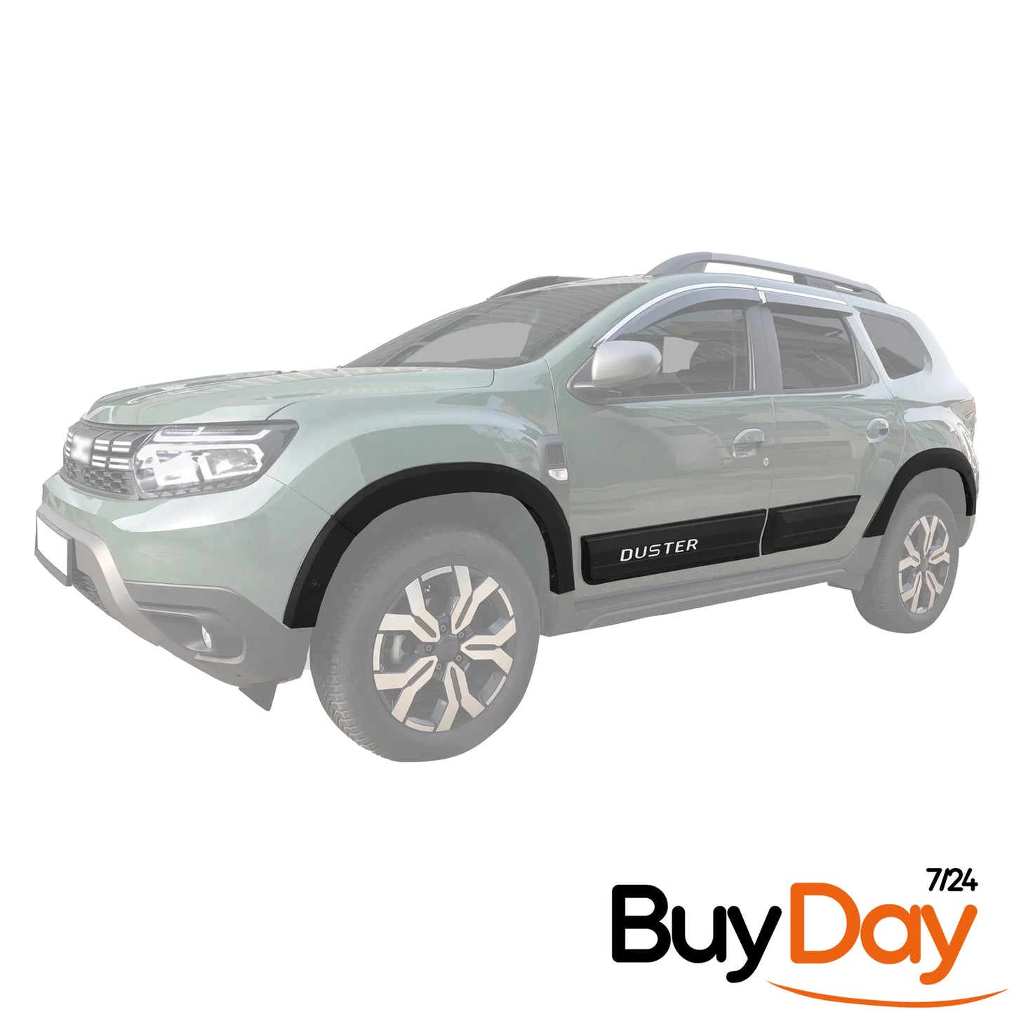 16 Piece Full Body Kit, Wheel Arch Trims & Side Door Cladding, ABS Off-Road Look, Car Accessories, Compatible with Duster MK2 Models 2018-2023