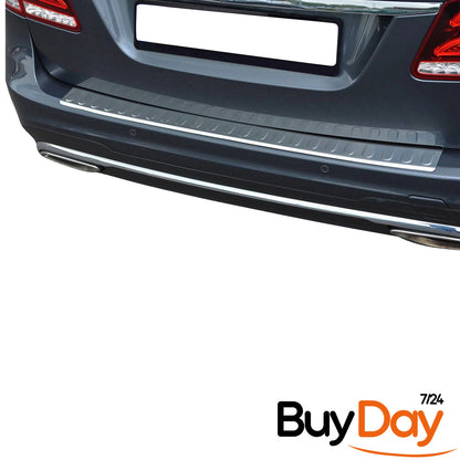 Rear Bumper Protector Sill Cover, Chrome Finish Stainless Steel Scuff Guard, Car Accessories, Fits E-Class T-Model (S212 Estate) Models 2009-2016