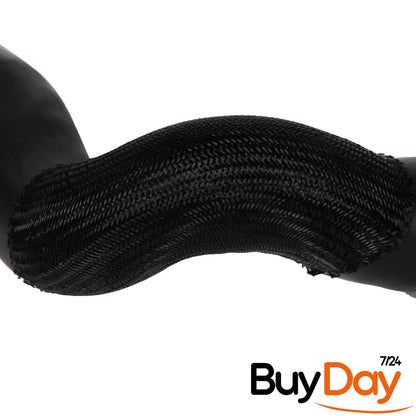 Intercooler Turbo Hose Pipe with 2 Clamps & Braided Cover, Heat Resistant Boost Pipe, Compatible with S60 S80 V60 V70 XC60 XC70 2.0L 2.4L Diesel, 31338090, 30741795