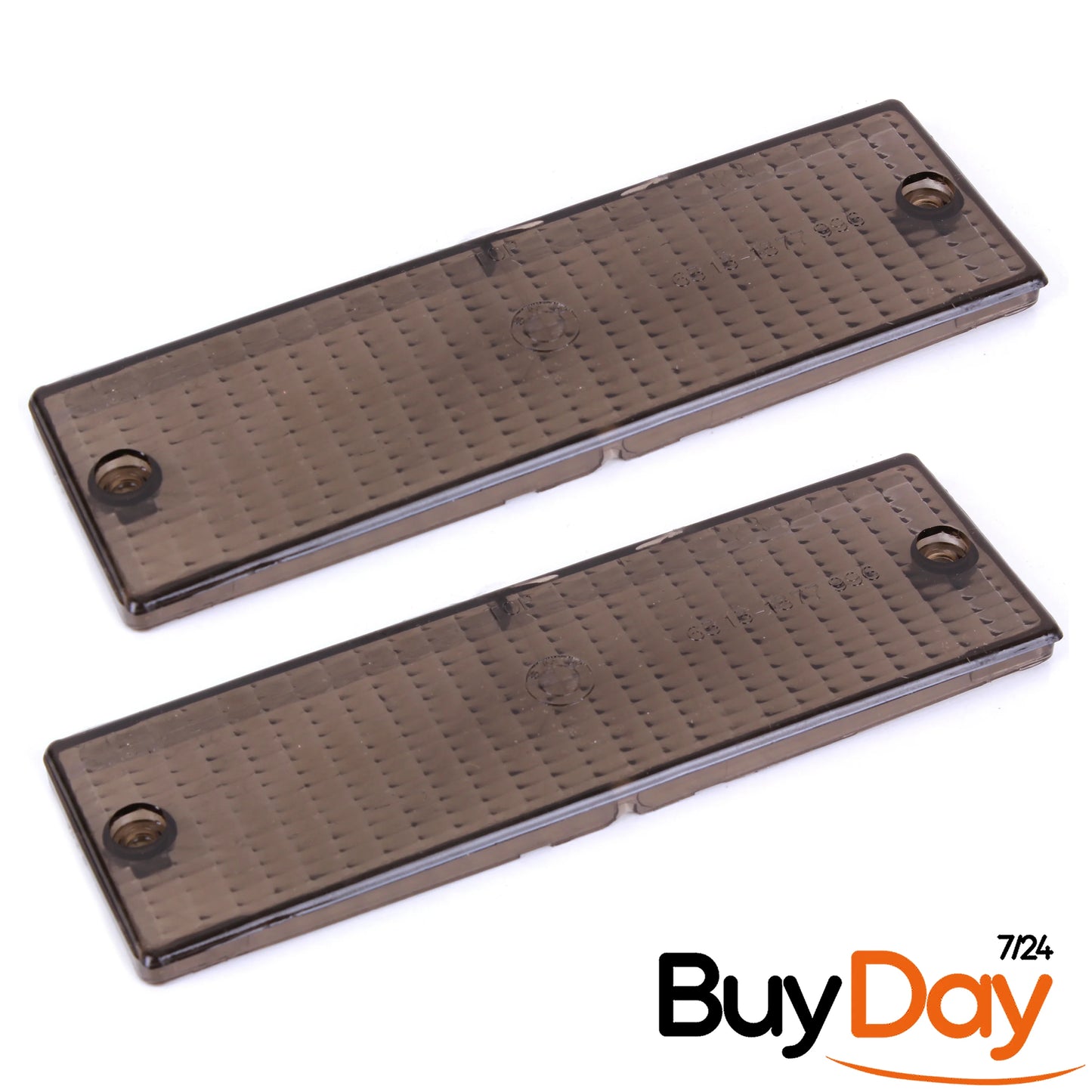 clickmax 2 Piece Set Front Indicator Lens (Smoked Black Finish), Left & Right Pair, Turn Signal Lens Covers, Compatible with 3 Series E30 Saloon (Sedan) Models 1982-1994, (Excludes M3), 63131386011