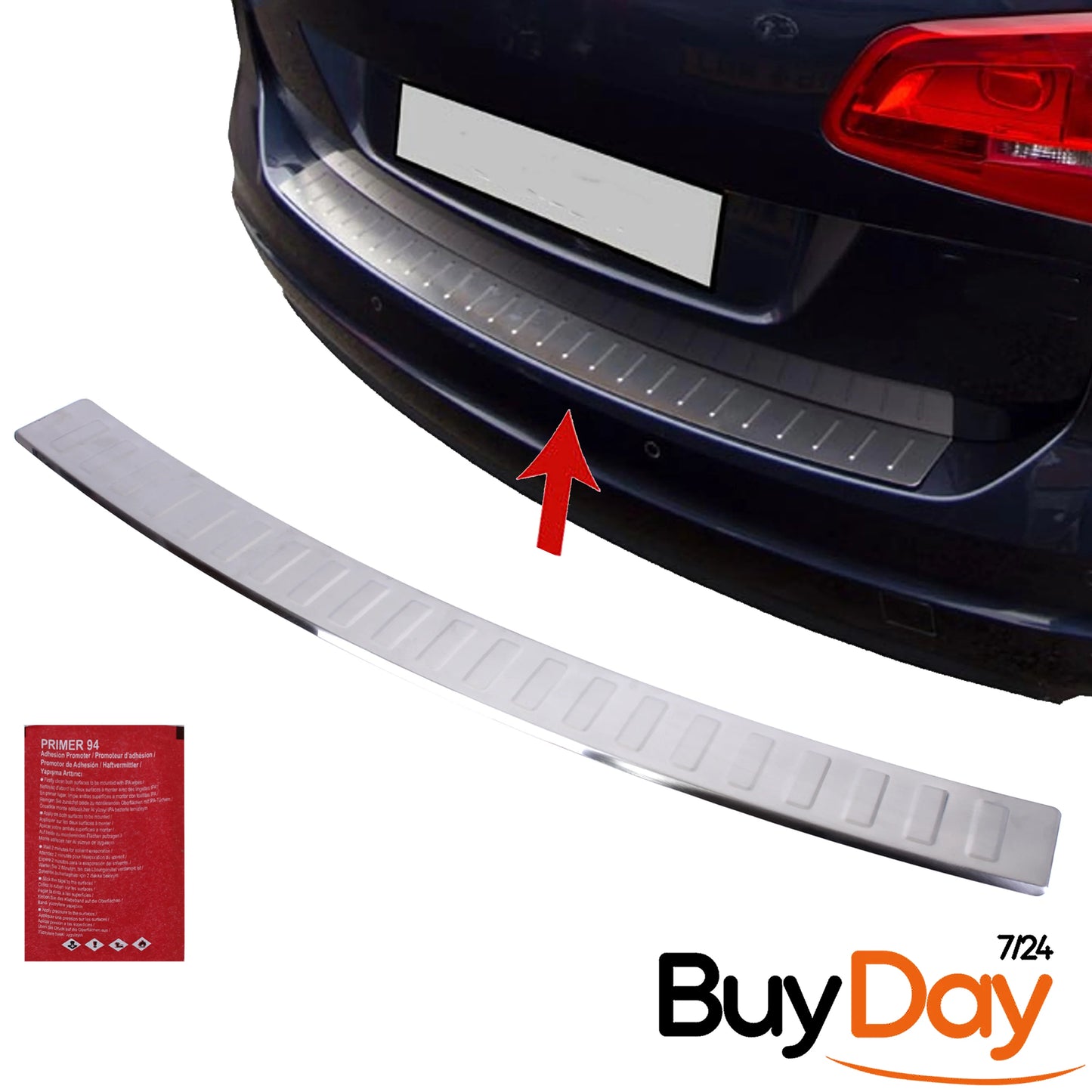 clickmax Rear Bumper Protector Sill Cover, Stainless Steel Boot Scuff Guard, Car Accessories for Alhambra & Sharan MPV Models 2010-2022, Tailgate Scratch Guard