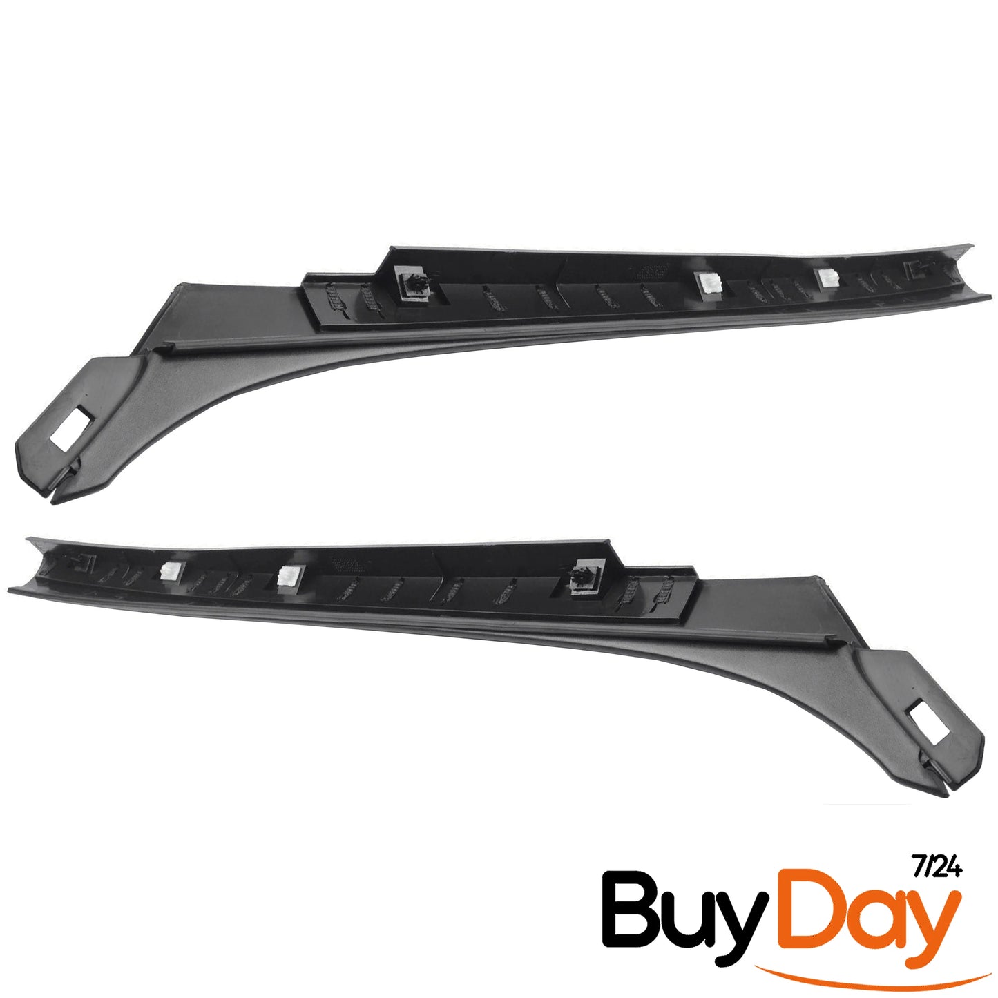 Windscreen Moulding Trim Set (Left & Right Pair) with Mounting Clips, A-Pillar Trim, Compatible with Transit MK7 Models 2006-Onwards, 1755017, 1755018