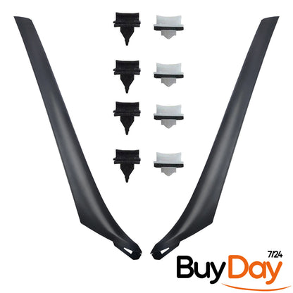 Windscreen Moulding Trim Set (Left & Right Pair) with Mounting Clips, A-Pillar Trim, Compatible with Transit MK7 Models 2006-Onwards, 1755017, 1755018
