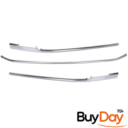 3 Piece Set Chrome Front Bumper Lower Grille Moulding Trim, Stainless Steel Styling Strips, Car Accessories, Compatible with Passat B8 (Facelift) Models 2020-Onwards