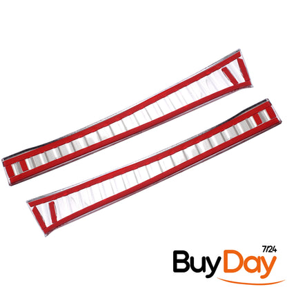 2 Piece Set Inner Load Sill Guard, Rear Interior Bumper Scuff Plates, Stainless Steel Chrome Finish, Car Accessories, Compatible with Sandero Models 2021-Onwards