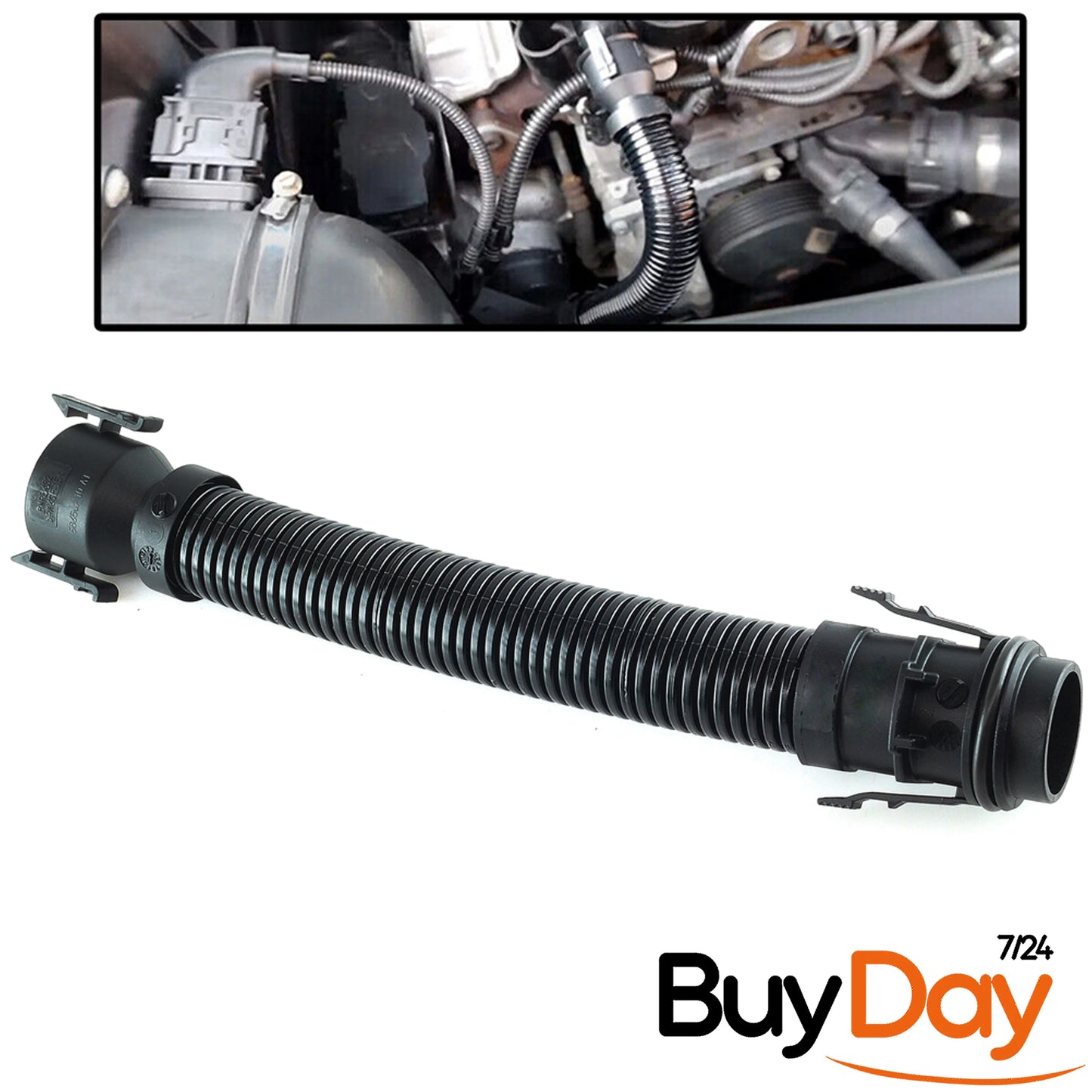 Air Intake Breather Hose Pipe with Gasket, Crankcase Ventilation Hose, Fits N47 & N57 Diesel Engines, Compatible with 1 3 4 5 6 7 Series X1 X3 X4 X5 X6, 13717803842