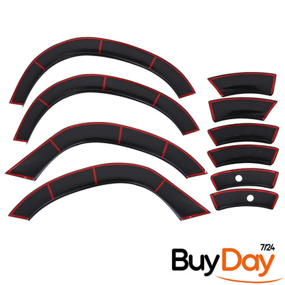Wheel Arch Trims Set, ABS Fender Flares, Mudguard Widening Protection Kit, Off-Road Look, Car Accessories, Compatible with Duster Models 2018-2024
