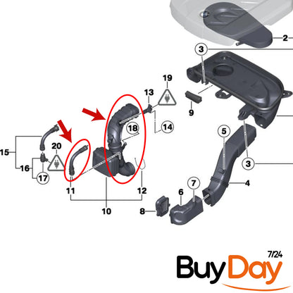 Intercooler Hose (Cold Side) with Seals, 3-Piece Boost Pipe Assembly, Fits N47N & N47S1 Diesel Engines, Compatible with 3 4 5 Series X3 (F30 F10 F25), 13718512014, 13717823517