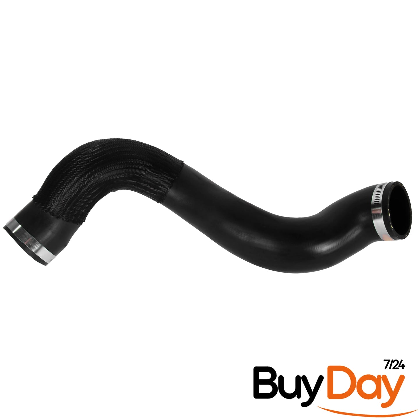 Intercooler Turbo Hose Pipe with 2 Clamps & Braided Cover, Heat Resistant Boost Pipe, Compatible with S60 S80 V60 V70 XC60 XC70 2.0L 2.4L Diesel, 31338090, 30741795