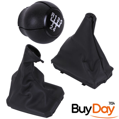 clickmax 5 Speed Gear Shift Knob with Gaiter Boot & Frame, Complete Gear Stick Lever Shifter Kit, Compatible with Corsa C Models 2000-2009, 5738737, 93176450