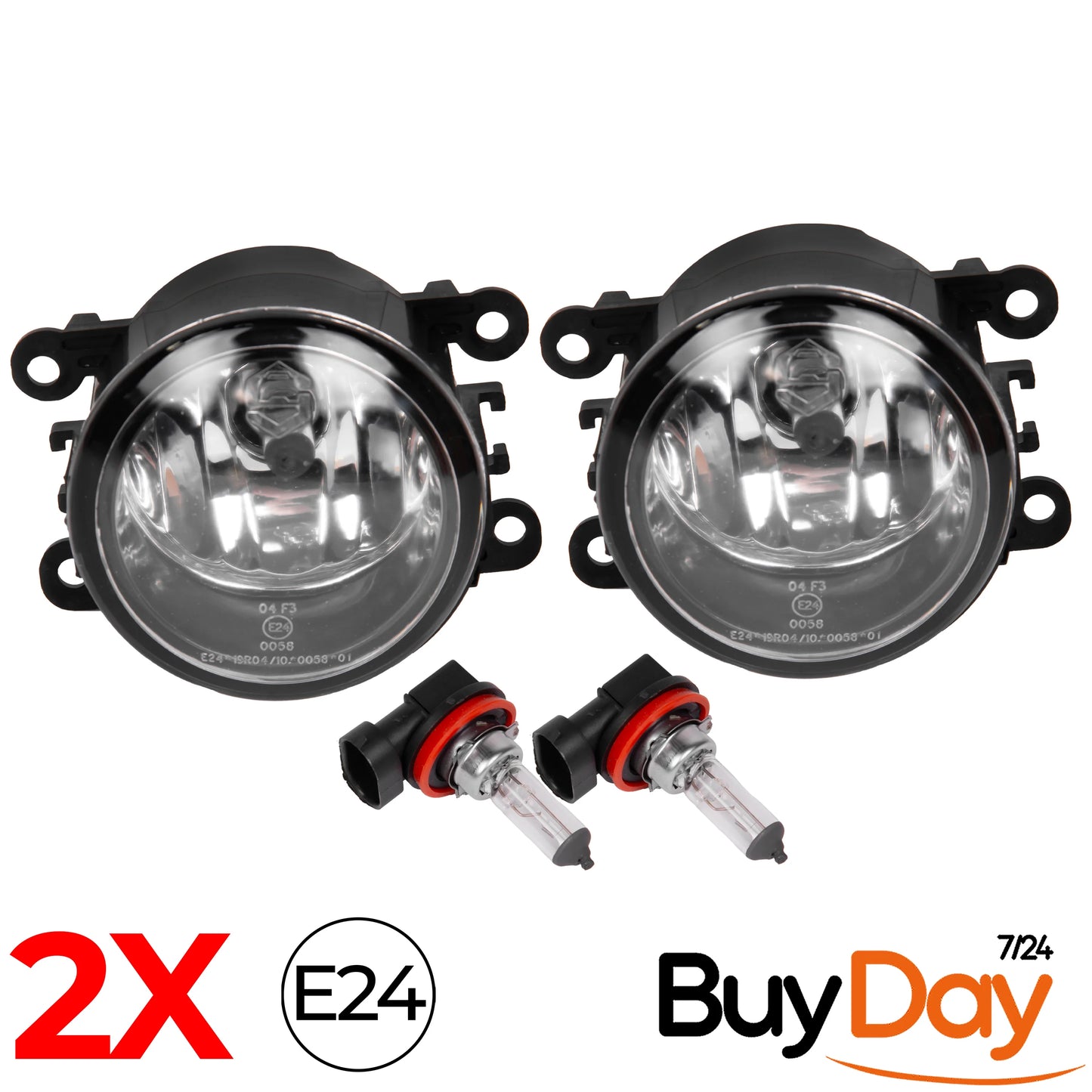 clickmax 2 Pieces Front Fog Lamp Light Right + Left Compatible With Transit MK7 1209177 (2006+Onwards)