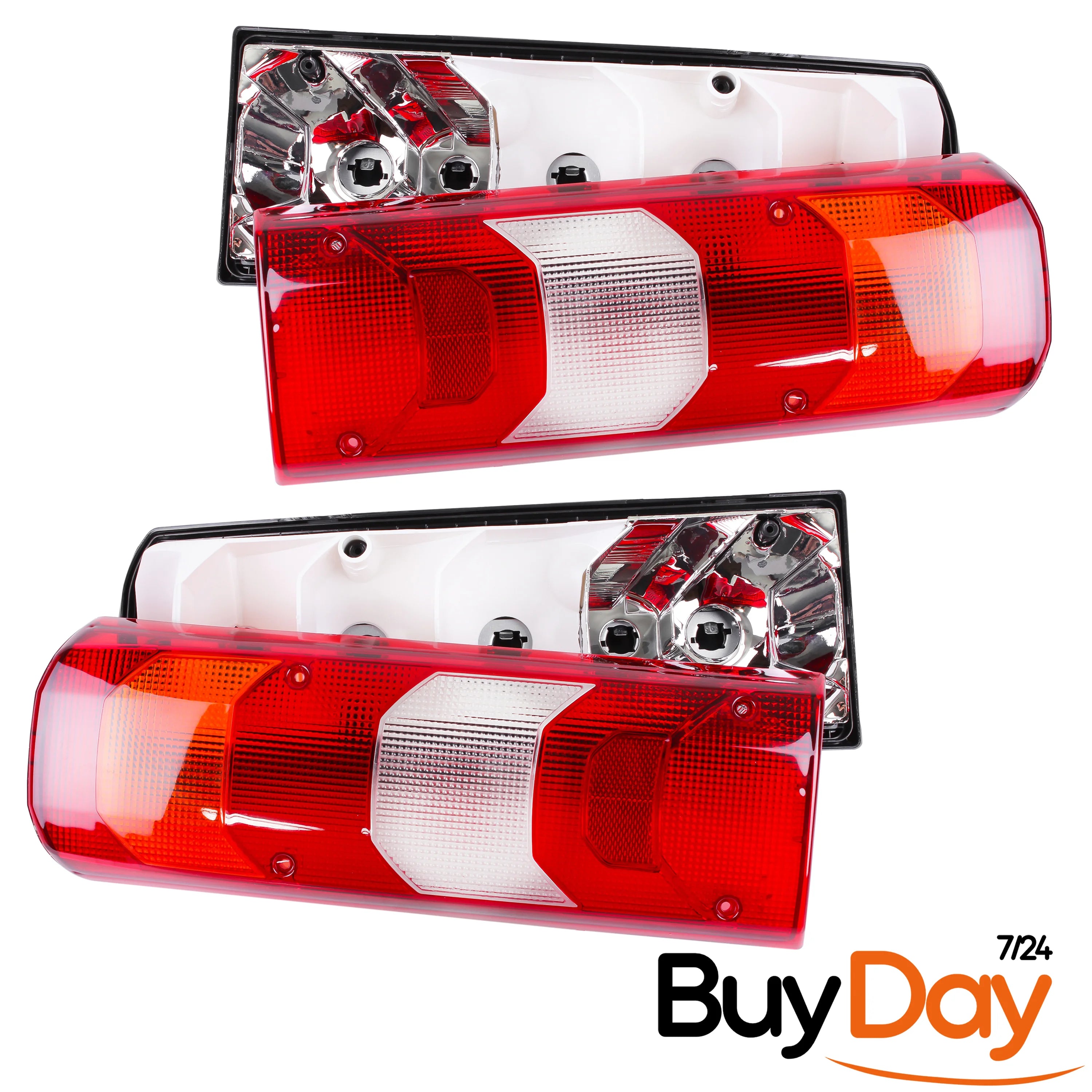 clickmax Rear Tail Light Lamp Left + Right Red Compatible With Arocs Actros Atego Antos
