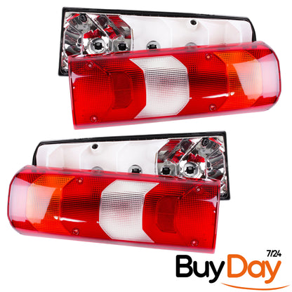 clickmax Rear Tail Light Lamp Left + Right Red Compatible With Arocs Actros Atego Antos